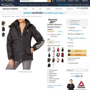 NEW WOMEN’S REEBOK *3 IN 1* SYSTEMS ACTIVE JACKET